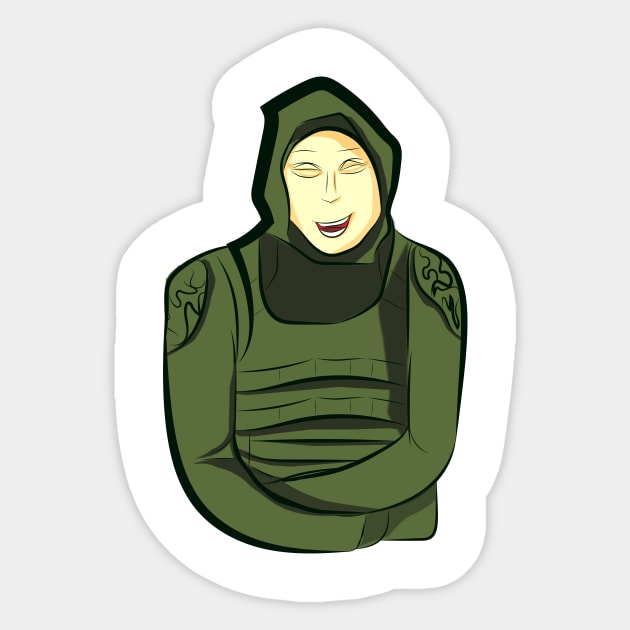 Stalker laughs Sticker by Julia-Chu